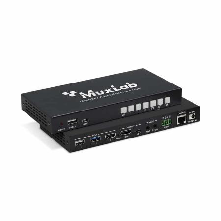 MuxLab USB/HDMI Video Selector and Mixer (500882) – Integrált videóforrás-kezelés és keverés modern multimédiás rendszerekhez