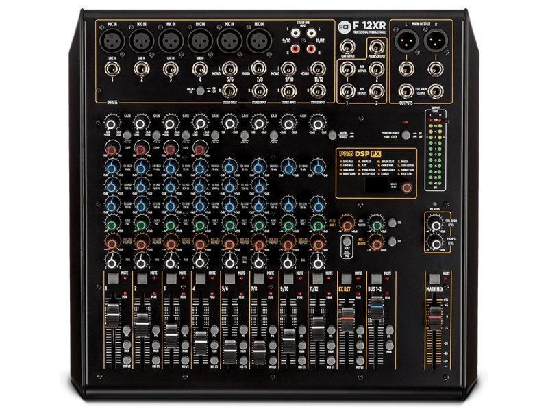 RCF F 12XR, Analóg hangkeverő, USB csatlakozással,