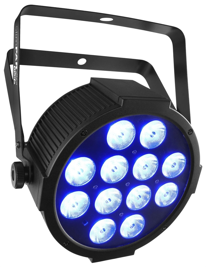 Chauvet DJ SlimPAR Q12 USB, LED Par profil lámpa, 12 LED (RGBA) 4W, DMX, IRC és D-Fi USB távvezérelhető