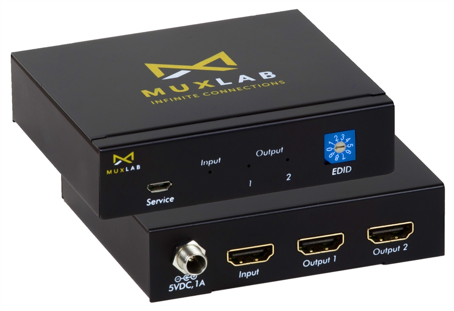 MuxLab 1X2 HDMI Splitter, 4K60