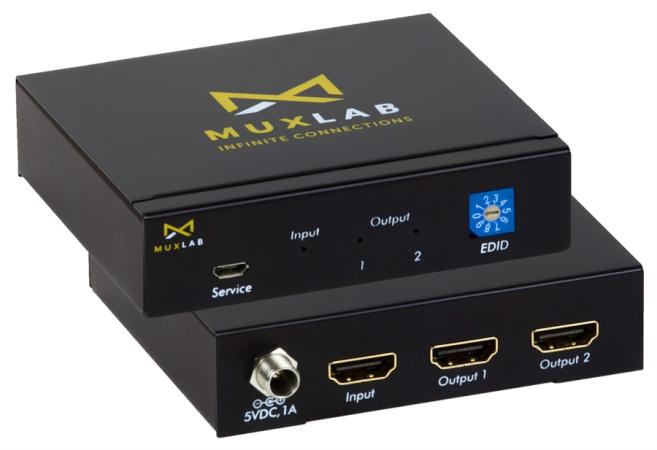 MuxLab 1X2 HDMI Splitter, 4K60