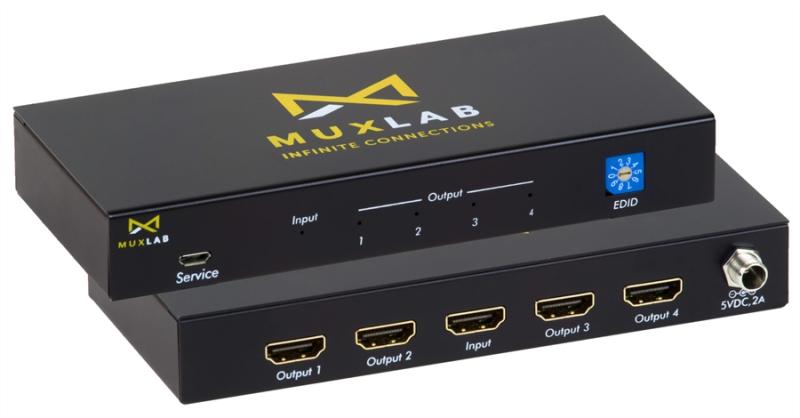MuxLab 1X4 HDMI Splitter, 4K60