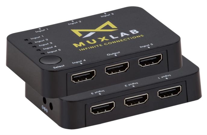 MuxLab HDMI 5×1 Switcher, 4K/60