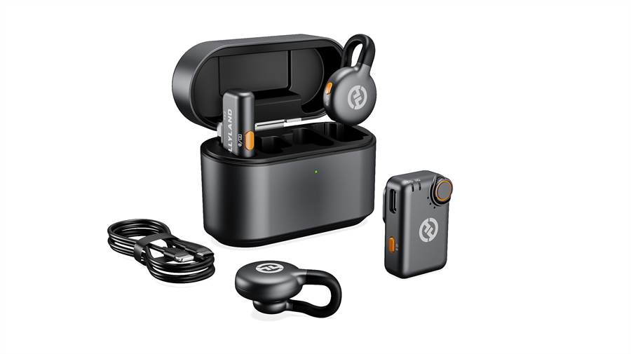 Hollyland LARK M2S Wireless Lavalier Microphone Ultimate Combo (with Camera RX + USB-C RX + Lightning RX, Space Gray)
