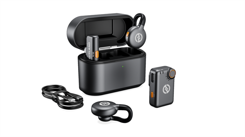 Hollyland LARK M2S Wireless Lavalier Microphone Ultimate Combo (with Camera RX + USB-C RX + Lightning RX, Space Gray)